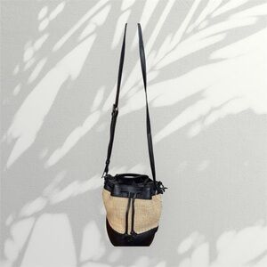 Simply Vera Vera Wang straw bucket bag